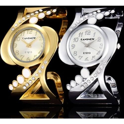Best Sale Fashion Golden Women Bangle Watches Ladies Girls Charm Casual Clock Unique Female Bracelet Watch Gift Relogio Feminino