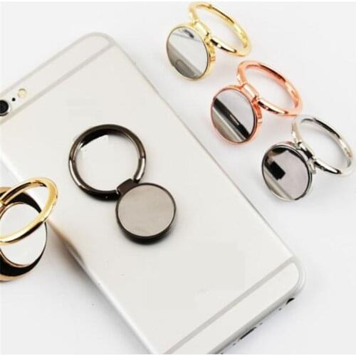 UVR 90 Degree Metal Finger Ring Circle Mirror Smartphone Stand Holder Mobile Phone Holder Stand For iPhone Xiaomi All Phone