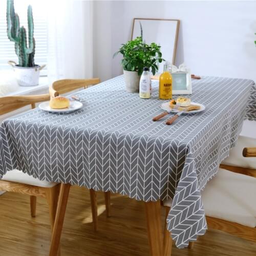 New Sytlish Linen Table Cloth Country Style Plaid Print Multifunctional Rectangle Table Cover Tablecloth For Home Kitchen Decor