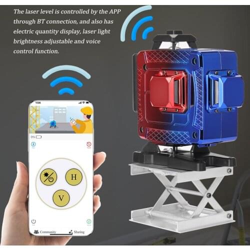 KKmoon Multifunctional 16 Lines Laser Level Tool Vertical Horizontal Lines with 3° Self-leveling Function