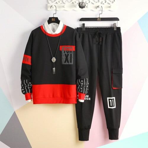 Fashion Mens Sportswear Casual Tracksuit HOODIES & Sweatshirt + Pants Trouers 2020 New Two Pieces Set Suits For Spring Autumn