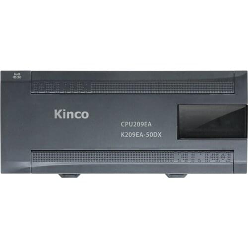 Kinco K209EA-50DX CPU module, DC24V, 50 points I/O, of which DI 22*DC24V, DO 8*DC24V+12* relay, 6*AI, 2*AO