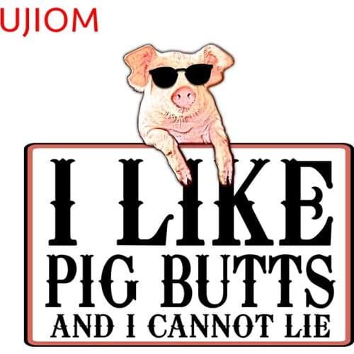 UJIOM Cartoon Wall Stickers Text Sign Pig Child Room Sticker Decorations Wallpaper Waterproof Home Office Decor Art Decals