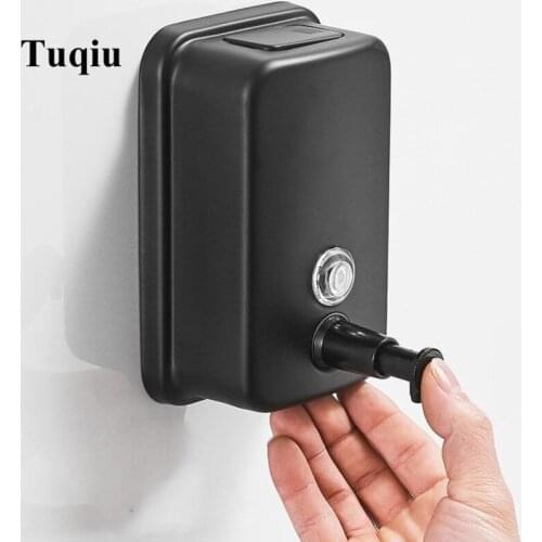 Black Stainless Steel Liquid soap dispenser wall mounted bathroom soap dispenser hotel products accessories