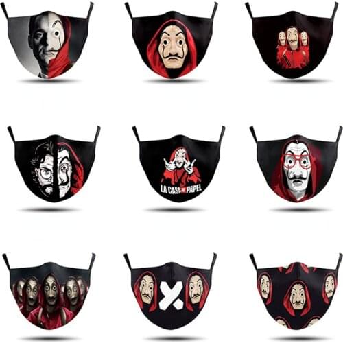 NEW Fashion Movie Series HouseofPaper Adult Mask Women Men Unisex Face-Protection Cycling Spots Party Masks Halloween Cospaly