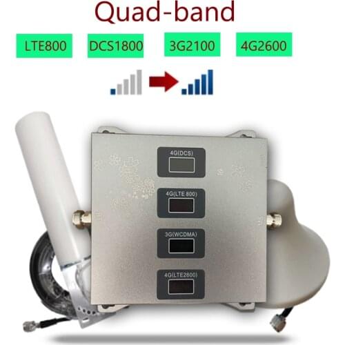 New!! CellPhone Cellular Repeater Multi-Band B20 800 1800 2100 2600Mhz 4G Cellular Amplifier GSM Repeater 2G3G4G Signal Booster