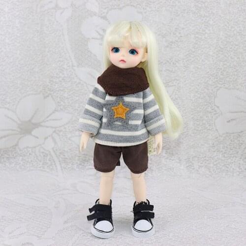 For 1/6 bjd baby clothes Blyth doll clothes SD doll sweater shorts loose casual T-shirt suit ICY doll toy clothes