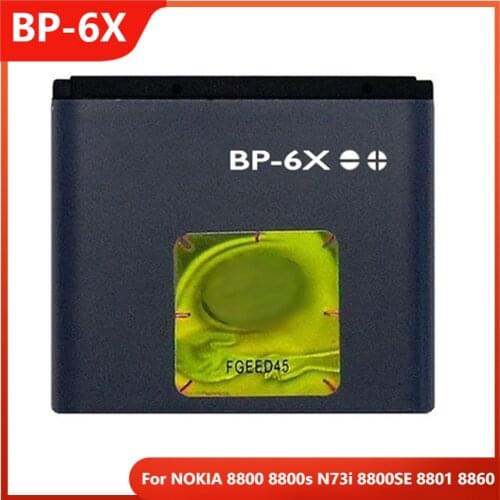 Original BP-6X Phone Battery For NOKIA 8800 8800s N73i 8800SE 8801 8860 BP-6X Replacement Rechargable Batteries 700mAh