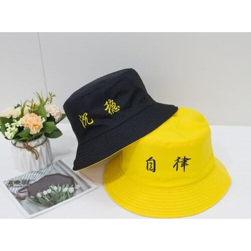 Double-sided Mens And Womens Cotton Bucket Hats Ladies Summer Sunscreen Panama Sun Hats Outdoor Fisherman Hats