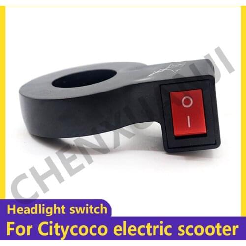 Headlight Switch For Citycoco Electric Scooter 1.5-2m wire Electric scooter headlight switch Start Handlebar Controller Switch
