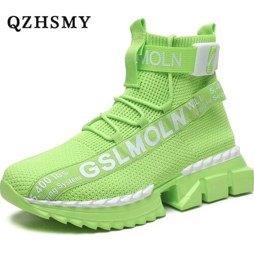 QZHSMY Summer 2021 New Breathable Leisure Men Shoes Sneakers Large Shoes 45 46 Running Platform Sports Shoes 8 Colors