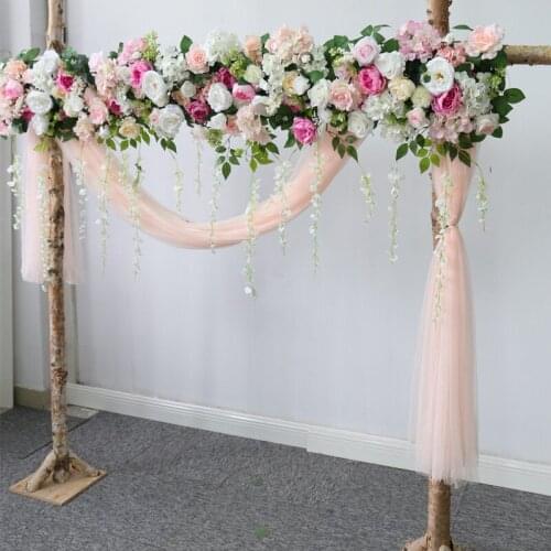 Wedding road lead rose flower row Silk wedding stage artificial flower home decor holiday celebration decoration plants wall