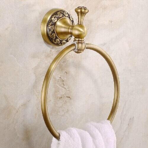 Solid Brass Copper antique towel ring holder Finished Towel holder Ring,Towel Bar bathroom towel accessories