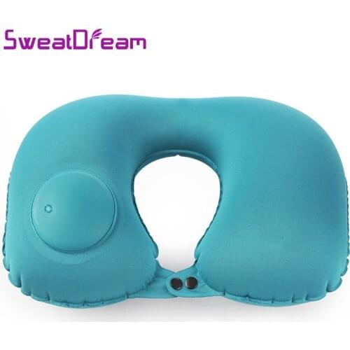 1PC New U Shaped Travel Pillow Car Air Flight Inflatable Pillows Neck Support Headrest Cushion Soft Nursing Cushion 3 Colors
