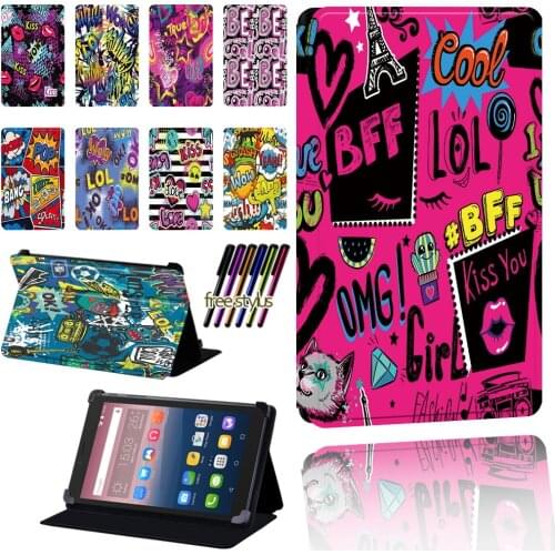 For Alcatel One Touch Pixi 3 7"/8"/10"/Pixi 4 7" Tablet Graffiti Art Scratch Resistant Ultra-thin Protective Case