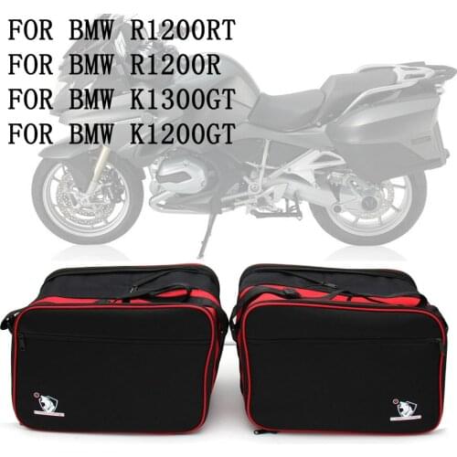 For Pannier Liner BMW R1200RT R1200GT R1200R K1300GT Motorcycle Luggage Bags Black Expandable Inner Bags