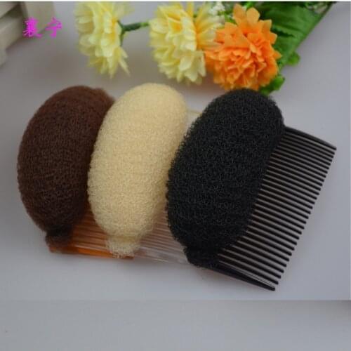 Women Hair Styling Clip Pro Hair Puff Paste Heightening Hairstyle Device Bun Maker 23 Teeth Hair Comb Sponge Hair Make Pad Tools