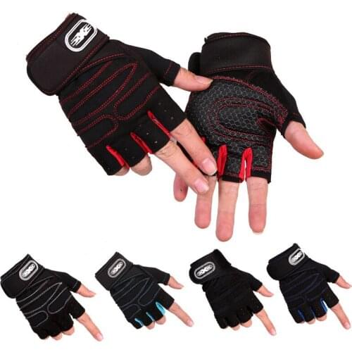 1 Pair Cycling Gloves MTB Fitness Bike Gloves Breathable Fingerless Anti-slip Riding Gloves Outdoor Sports Bicycle Accessories