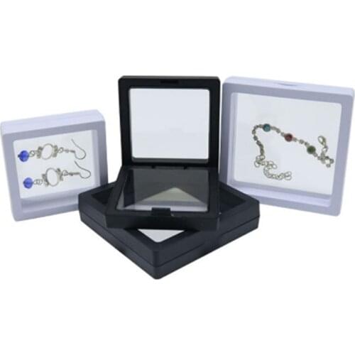 White Transparent Suspension Display Cases Jewelry Box Necklace Storage Holder