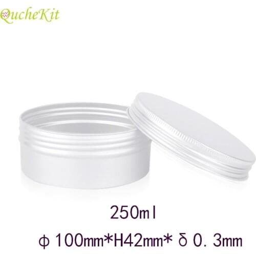 10PCS 250ML Empty Aluminium Storage Organizer Tea Jars For Food DIY Cream Lip Balm Nail Art Sample Makeup Container Gift Box