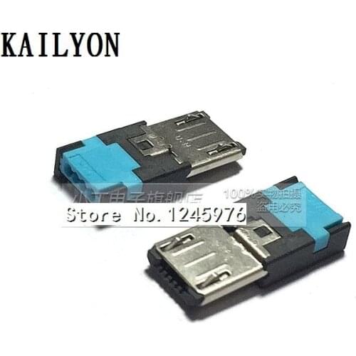 100pcs MICRO USB head piercing Mike 5P Solder plug, Mike 5P fast charge