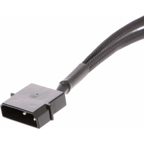 Tablet-OOTDTY 4-Pin Molex Male To 2x 3-Pin/4-Pin PWM Male Sleeved Fan Extension Adapter Cable-sata to usb