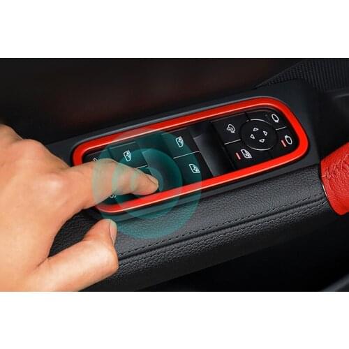 4pcs Car Window Control Panel Cover Lifter Switch Moulding Trim for Porsche Cayenne 2018 Interior Styling Accessories