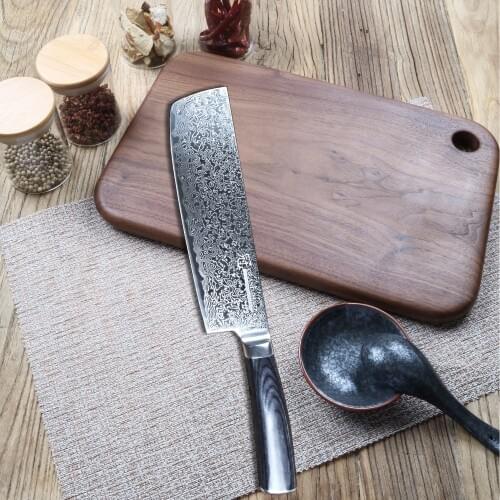 GRANDSHARP 7 Inch Nakiri Knife Damascus Japanese Stainless Steel VG-10 Cooking Tools Damascus Chef Knife Cleaver Vegetables