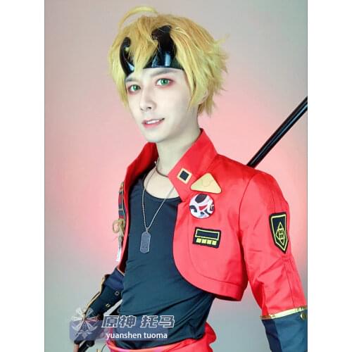 Anime! Genshin Impact Tohma Game Suit Gorgeous Handsome Uniform Cosplay Costume Halloween Carnival Role Play Outfit Men 2021 NEW