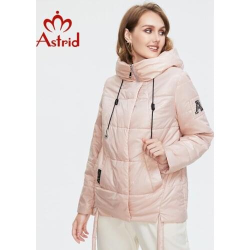 Astrid 2021 New Autumn Womens Jacket Oversize Quilted Warm with hood zipper short Coat Women Parkas female Casual Outerwear