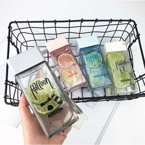 350ML Baby Cup with Straw Portable Outdoor Sports Travel School Use Cute Water Bottle for Kids Drink Water Birthday Gift