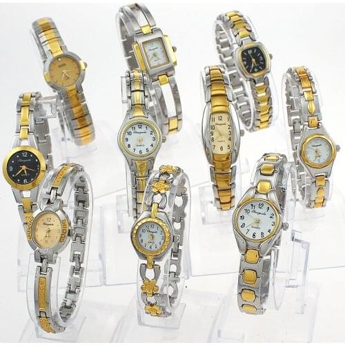 Elegant trendy casual business Mixed Bulk 10PCS Gold/Silver Lady Women Watches Quartz Wristwatch the best xmas Gift JBT