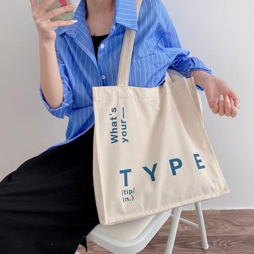 Women Canvas Shopping Bag Large Type Books Bag Female Cotton Cloth Shoulder Bag Eco Handbag Tote Reusable Grocery Shopper Bags