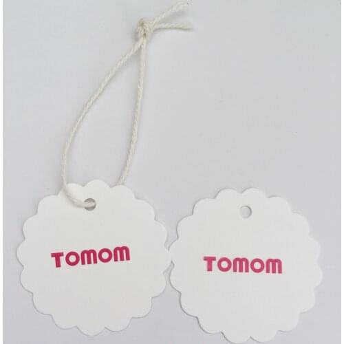 Customized 400gsm Embossed Art Paper Children Clothes Labels Garment Hang Tags