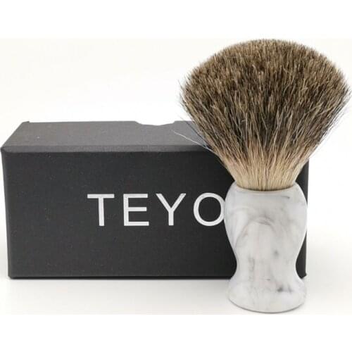 TEYO Pure Badger Hair Shaving Brush of Landscape pattern Handle With Gift Box For Razor