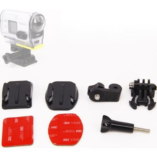 Adhesive Mount for Sony Mini Action Cam HDR-AS20V AS30V AS100V 4K X1000V Flat/Curved Helmet Mounting for Sony Camera Accessories