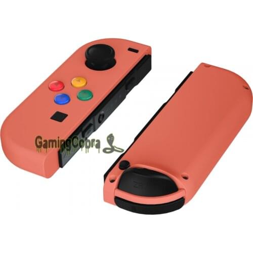 Coral Custom Soft Touch Controller Housing Shell With Colorful Buttons Repair Parts for NS Switch Joy-Con