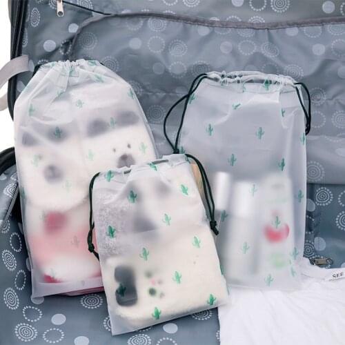 PVC Plant Cactus Cosmetic Bag Travel Makeup Case Women Zipper Make Up Bath Organizer Storage Toiletry Wash Beaut Kit