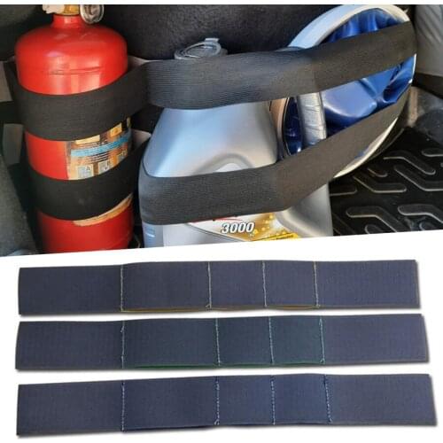 Creative Car Trunk Storage Device Hook and Loop Strong Adhesion Fixed Straps Solid Color Baggage Debris Anti-drop Magic Stickers