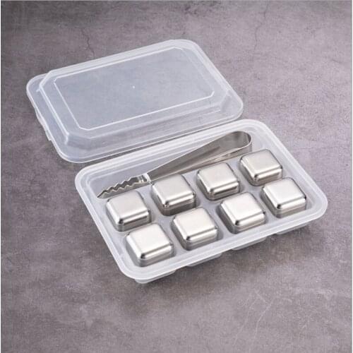 304 stainless steel ice metal quick freezer ice whiskey ice tartar suit with clip