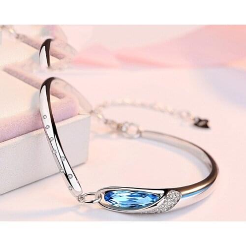 Trendy Bracelet For Women 100% Genuine 925 Sterling Silver Bracelet Jewelry Accessories Anniversary Gift For Lady Party