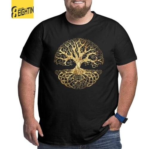 Men Tree Of Life T Shirts Forest Nature Budda Symbol Cotton Clothes Vintage Short Sleeve Crew Neck Big Tall Tees Plus Size
