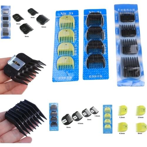 4pcs/set Limit Comb Hair Cut Trimmer Clipper Attachment Guide Barber Styling Tools Set Barber Replacement for with Clip