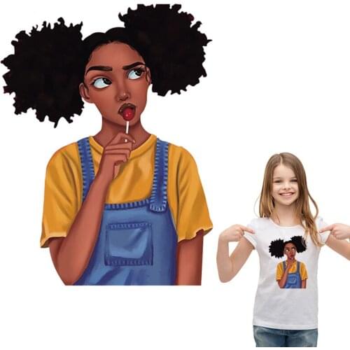 Girl Clothing Patches Diy Washable Garment Parches Heat Print On T-Shirt Dresses Sweater Patch Beauty Girl