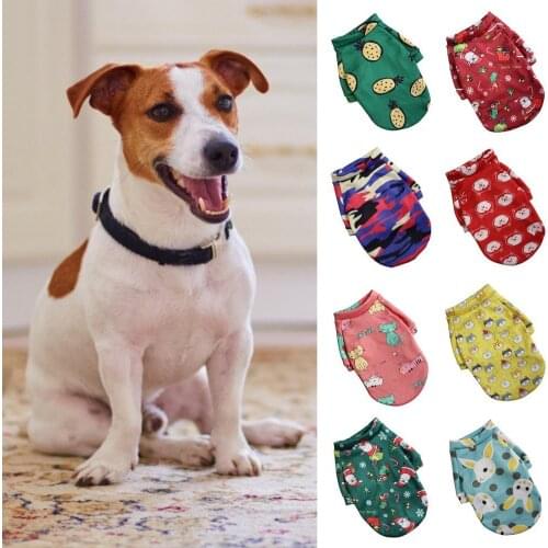 Skin Friendly Stylish Warm Dogs Short Sleeve Tops Clothing Easy-wearing Pet Sweater Round Neck Pet Supplies