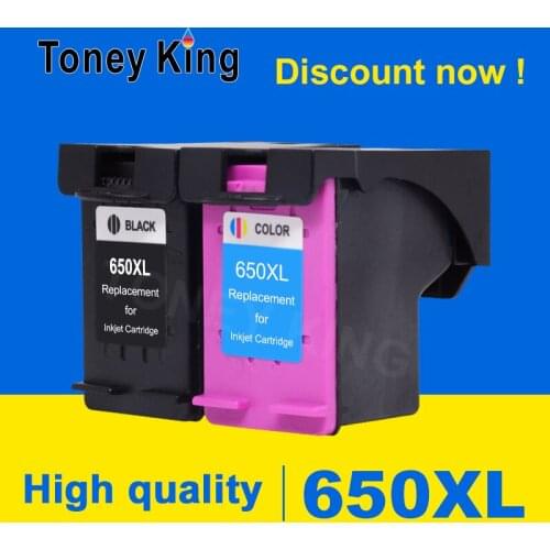 Toney King 650 XL Remanufactured Ink Cartridge Replacement for HP650 For HP Deskjet 1515 2515 2545 2645 3515 3545 4515 Printer