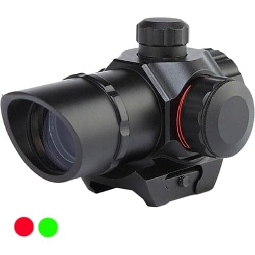 ZIYOUHU 1 x 22 tactical dot sight scope dual illuminated reticle airsoft aiming riflescope for hunting fit 20mm rail mounts