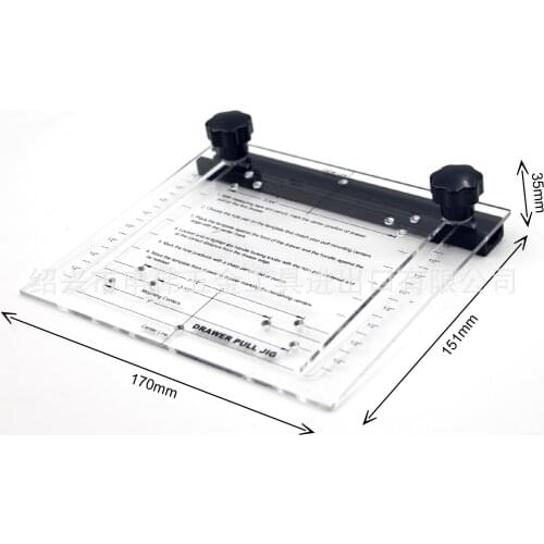 Positioning Drilling Fixture Wood Slotting Locator Cabinet Drawer Handle Cabinet Installation Drilling Locator Woodworking Tools