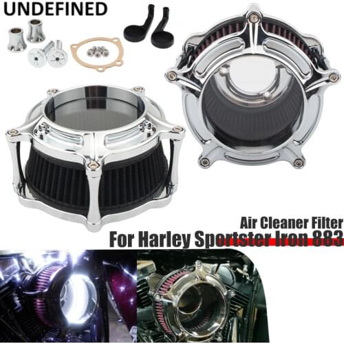 Clear Air Filter Motorcycle Transparent Intake Air Cleaner Cover CNC For Harley Sportster Iron 883 XL883 XL1200 48 72 1991-2019