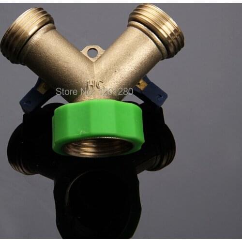 Y Style Connector Valve Multifunctional Water Gun Separator Garden Irrigation Watering Flower Hose Splitter Pump